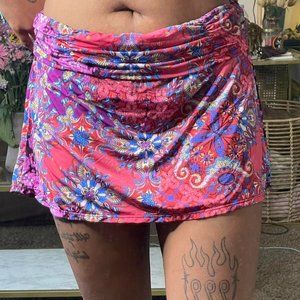 Kaleidoscope Psychedelic Print Mini Skirt